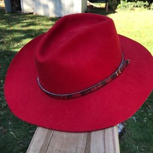 Women’s Vintage Red Western Cowboy Hat